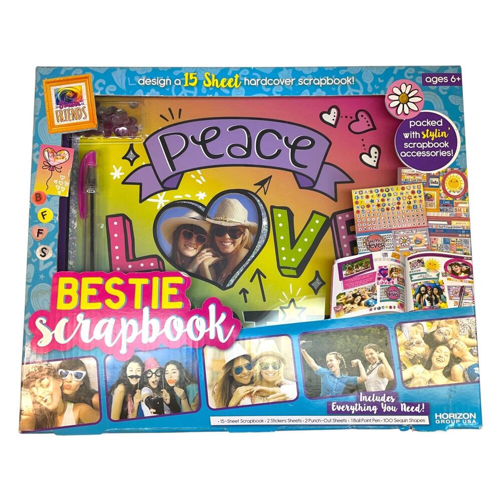 Bestie Scrapbooking DESIGN 15 SHEET HARDCOVER‎ SCRAPBOOK HORIZON GROUP USA